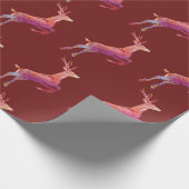 トナカイ水彩画 ラッピングペーパー (角)