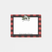 トナカイ水牛のプレイドパーソナライズされた ポストイット (正面)