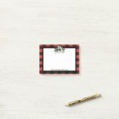 トナカイ水牛のプレイドパーソナライズされた ポストイット (デスク上)