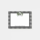 トナカイ水牛のプレイドパーソナライズされた ポストイット (正面)