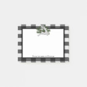 トナカイ水牛のプレイドパーソナライズされた ポストイット (正面)