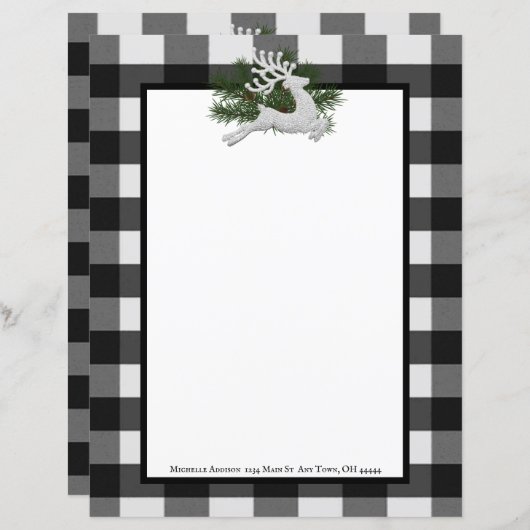 トナカイ水牛の格子文房具 (正面/裏面)