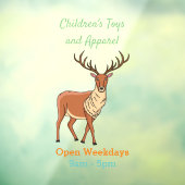 トナカイ漫画イラストレーション ウィンドウサイン (シート3)