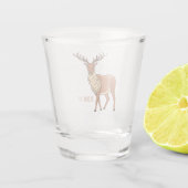 トナカイ漫画イラストレーション ショットグラス (裏面)