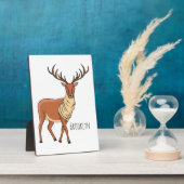 トナカイ漫画イラストレーション フォトプラーク (側面)