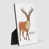 トナカイ漫画イラストレーション フォトプラーク (側面)