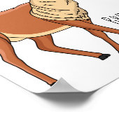 トナカイ漫画イラストレーション ポスター (角)