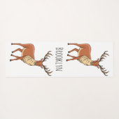 トナカイ漫画イラストレーション ヨガマット (裏面(横))