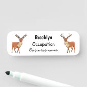 トナカイ漫画イラストレーション 名札 (インサイチュ)