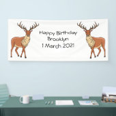 トナカイ漫画イラストレーション 横断幕 (トレードショー)