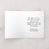 トナカイ特別配送箔クリスマスカード 箔グリーティングカード (内側レイダウン)