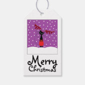 トナカイ猫クリスマスギフトタグ ギフトタグ (正面)