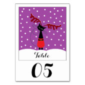 トナカイ猫クリスマスナンバーテーブル番号 テーブルナンバー (裏面)