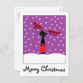 トナカイ猫クリスマスホリデー葉書 シーズンポストカード (正面/裏面)