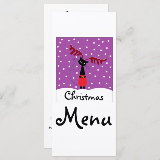 トナカイ猫クリスマスメニュー メニュー (正面/裏面)