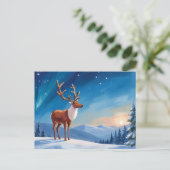 トナカイ王室のア | ハッピーホリデーズメリークリスマス シーズンポストカード (スタンド正面)
