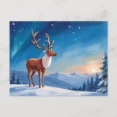 トナカイ王室のア | ハッピーホリデーズメリークリスマス シーズンポストカード (正面)