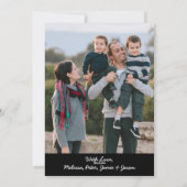 トナカイ白黒素朴バッファローチェック写真 シーズンカード (裏面)