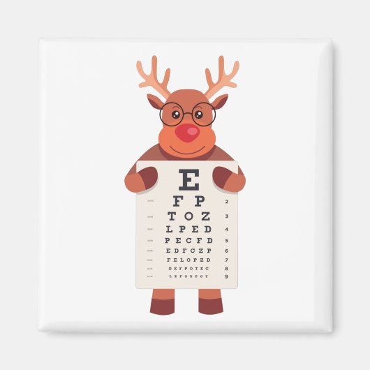 トナカイ眼球図 マグネット (正面)