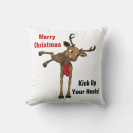 トナカイ祝のクリスマスイラストレーション クッション