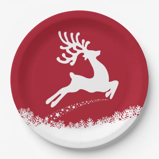 トナカイ紙プレート ペーパープレート (正面)
