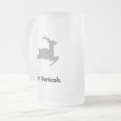 トナカイ素晴らしバーティカル フロストグラスビールジョッキ (正面左)