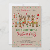 トナカイ素朴クリスマスパーティー 招待状 (正面)