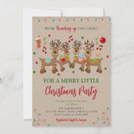 トナカイ素朴クリスマスパーティー 招待状