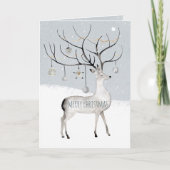 トナカイ素朴スタッグオーナメントドレス〔雄ジカの〕枝角 シーズンカード (正面)