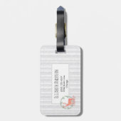 トナカイ素朴ボホウォーター色モノグラカスタムム ラゲッジタグ (裏面縦)