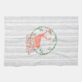 トナカイ素朴ボホウォーター色 キッチンタオル (横)