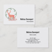 トナカイ素朴ボホ水彩名刺 名刺 (正面/裏面)