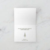 トナカイ素朴ークリスマスホリデーカード シーズンカード (内部)