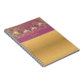 トナカイ紫ゴールデンモノグラム ノートブック (右側)