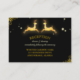 トナカイ結婚披露宴またはレジストリ エンクロージャーカード