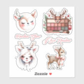 トナカイ美しいグラムクリスマス シール (シート)