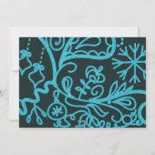 トナカイ背景クリスマスフォトカード シーズンカード (裏面)