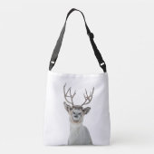 トナカイ自然写真 クロスボディバッグ (裏面)