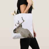 トナカイ自然写真 トートバッグ (クローズアップ)