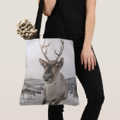 トナカイ自然写真 トートバッグ (クローズアップ)