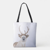 トナカイ自然写真 トートバッグ (裏面)