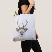 トナカイ自然写真 トートバッグ (クローズアップ)