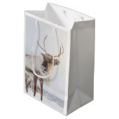 トナカイ自然写真 ミディアムペーパーバッグ (裏面アングル)