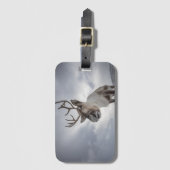 トナカイ自然写真 ラゲッジタグ (正面縦)