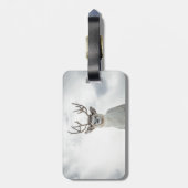 トナカイ自然写真 ラゲッジタグ (裏面縦)