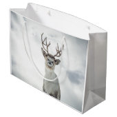 トナカイ自然写真 ラージペーパーバッグ (裏面アングル)
