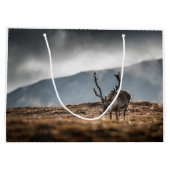 トナカイ自然写真 ラージペーパーバッグ (裏面)