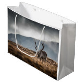 トナカイ自然写真 ラージペーパーバッグ (正面アングル)