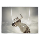 トナカイ自然写真 ラージペーパーバッグ (正面)