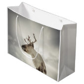 トナカイ自然写真 ラージペーパーバッグ (正面アングル)
